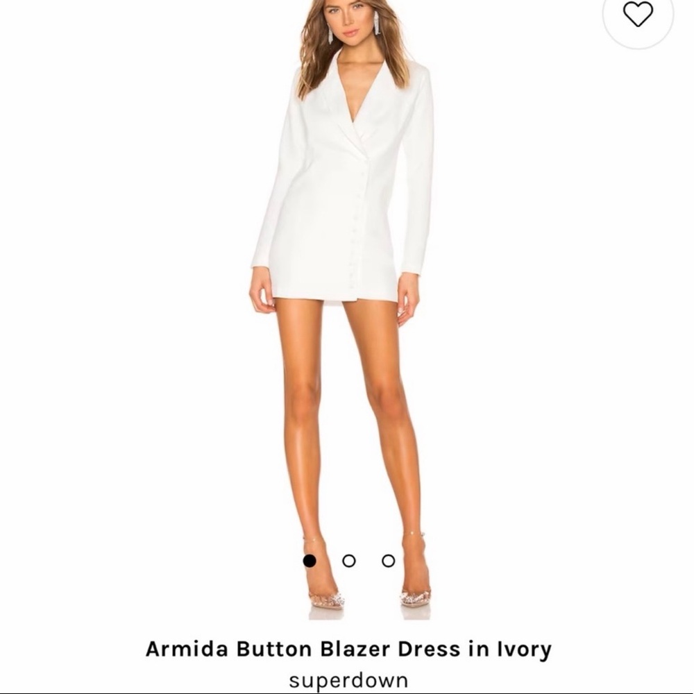 Superdown Mini Coat White Dress
